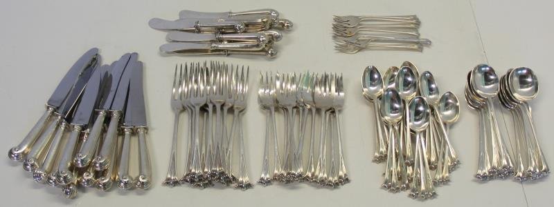 STERLING. Worcester Flatware Service for 12. (1 of 4)