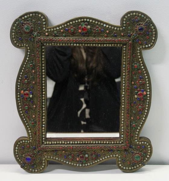 Beautiful Jewelled Mirror. (1 of 4)