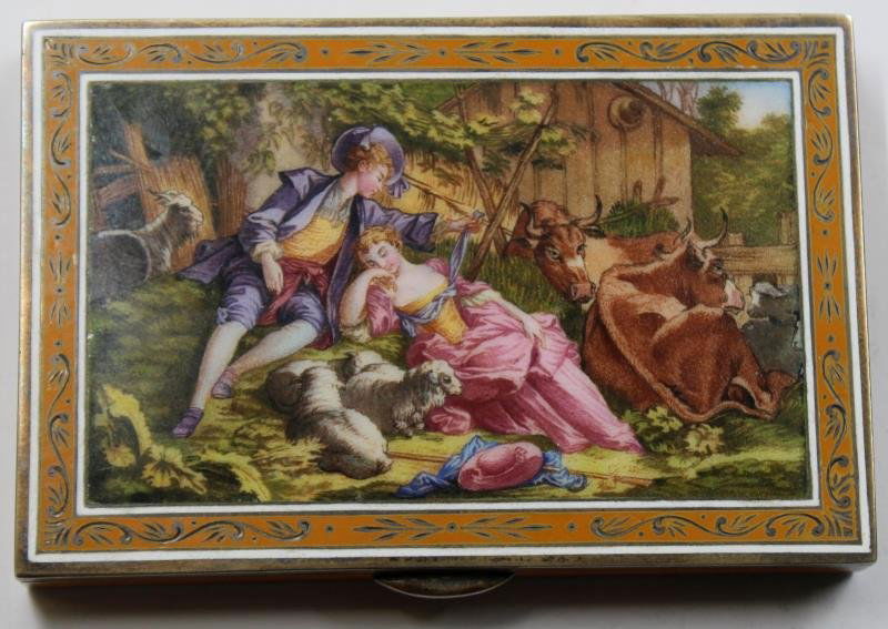 SILVER. Continental Silver and Enamel Decorated (1 of 5)