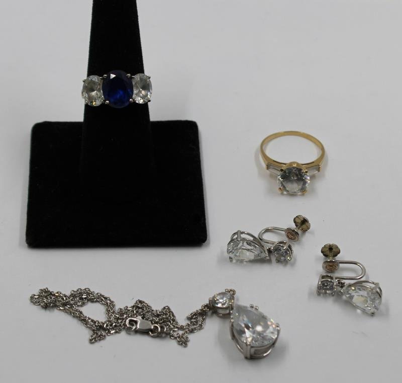 JEWELRY. Faux Diamond Jewelry Grouping. (1 of 4)