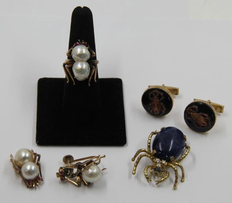 JEWELRY. Bug Form Jewelry Grouping. (1 of 8)