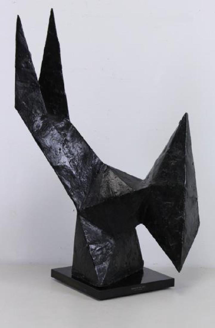 CHADWICK, Lynn. Bronze Sculpture "Monopod" 1965.: Signed and dated 'Chadwick 65' and inscribed '472 2/4 on base of bronze. Lynn Russell Chadwick (British, 1914 - 2003). Purchased from the Dominion Gallery, Montreal in 1971. Seated on Dominion Gallery