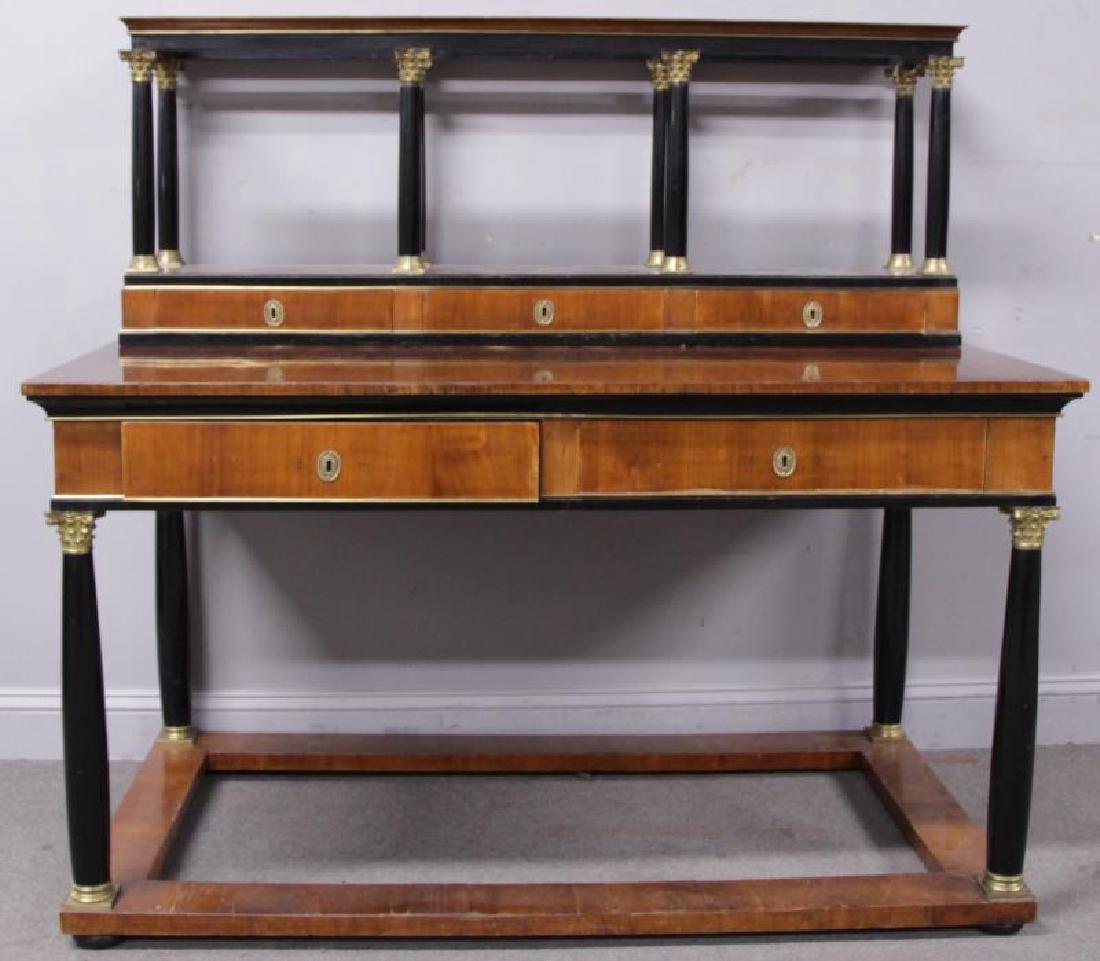 Antique Biedermeier Desk.: From a Stamford, CT estate. Dimensions: 54" w x 29" d x 51".