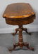 Victorian Burl Walnut Flip Top Game Table. - 6