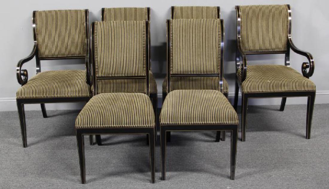 Kindel. Set of Black Lacquered Regency Style (1 of 7)