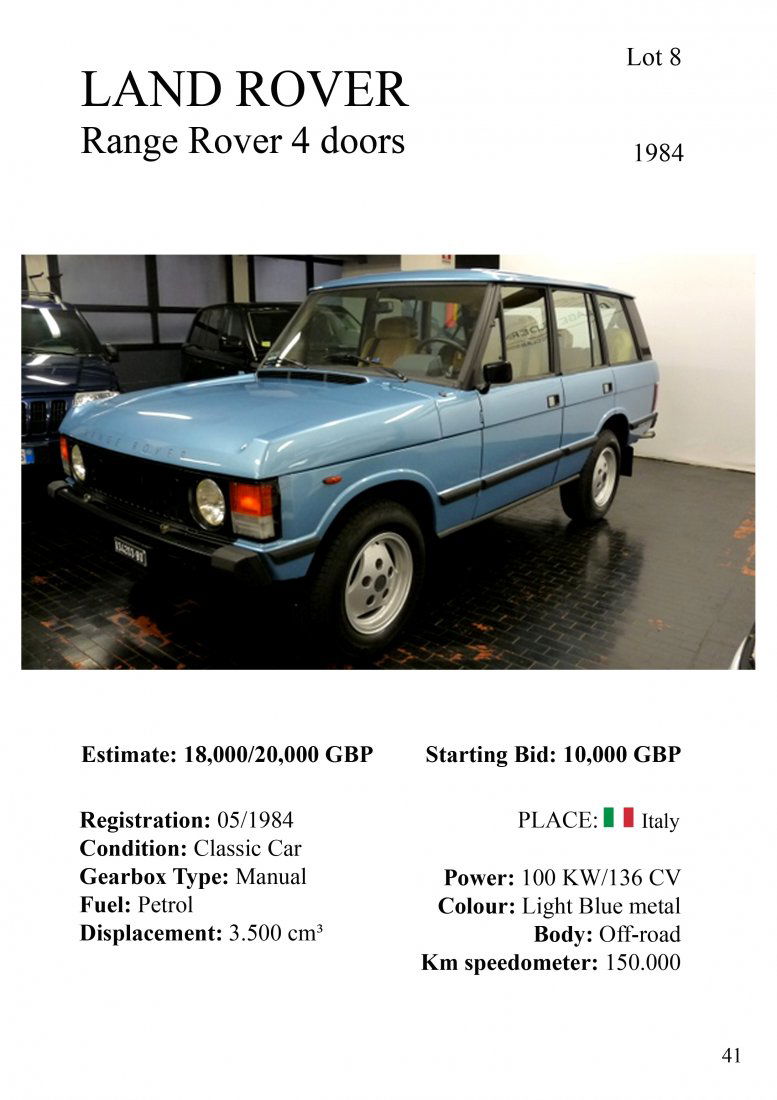 LAND ROVER  Range Rover 4 doors 1984 (1 of 6)