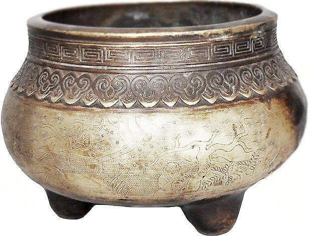 Fine Qing Dynasty Bronze Censer (1 of 3)