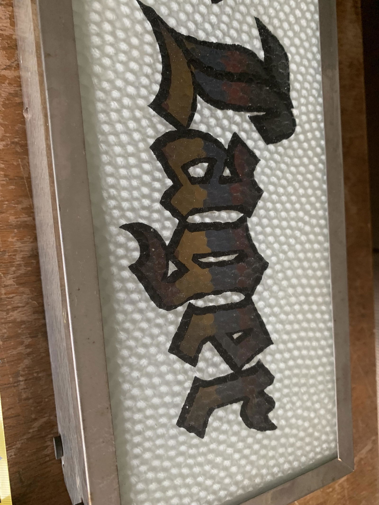 Old Style Lager reverse glass bar light (1 of 2)