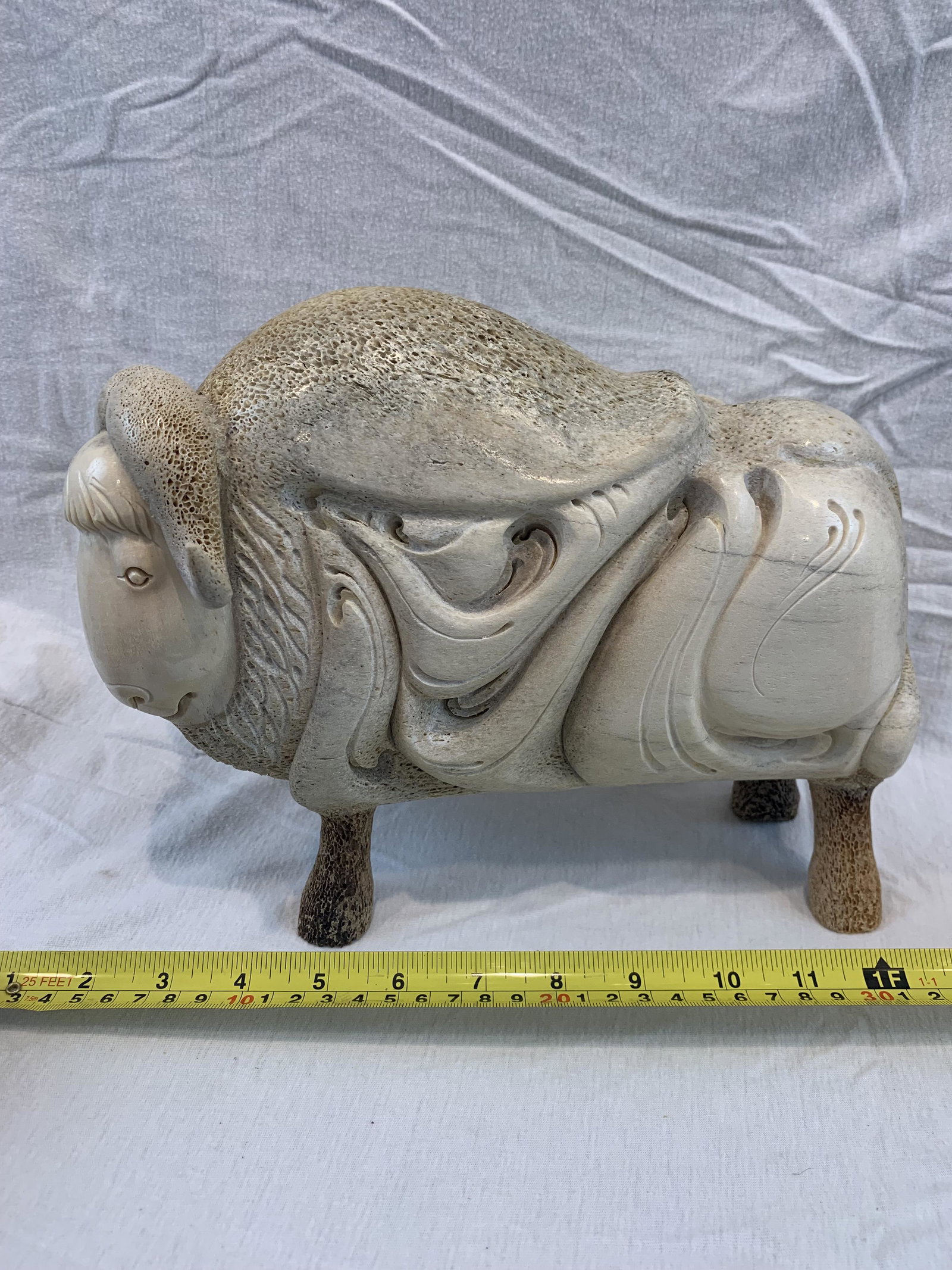 Whale Bone Carving: Romanenko Musk Ox