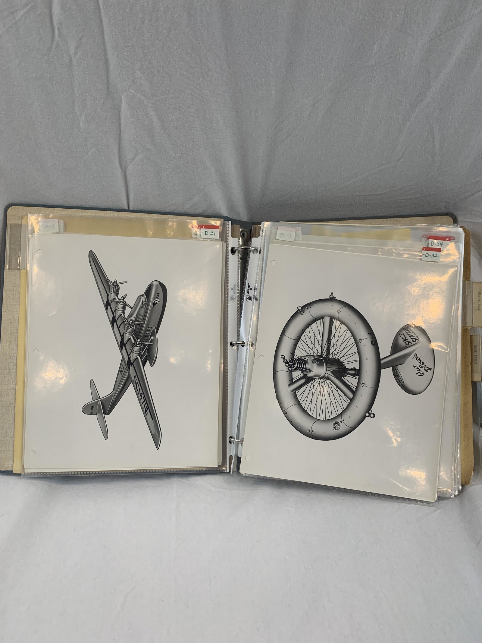 StromBecker book full of photos of planes, trains and automobiles: close to 100 in this album