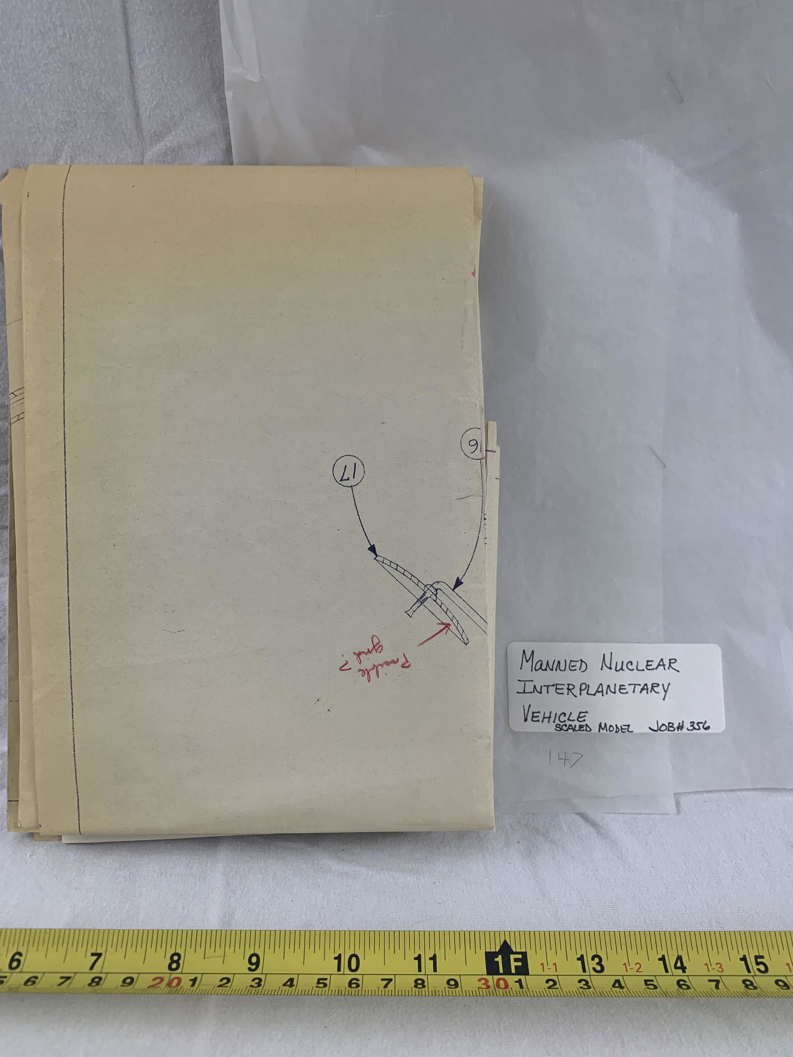 StromBecker Disney manned Nuclear Interplanetary Vehicle Blue print (1 of 7)