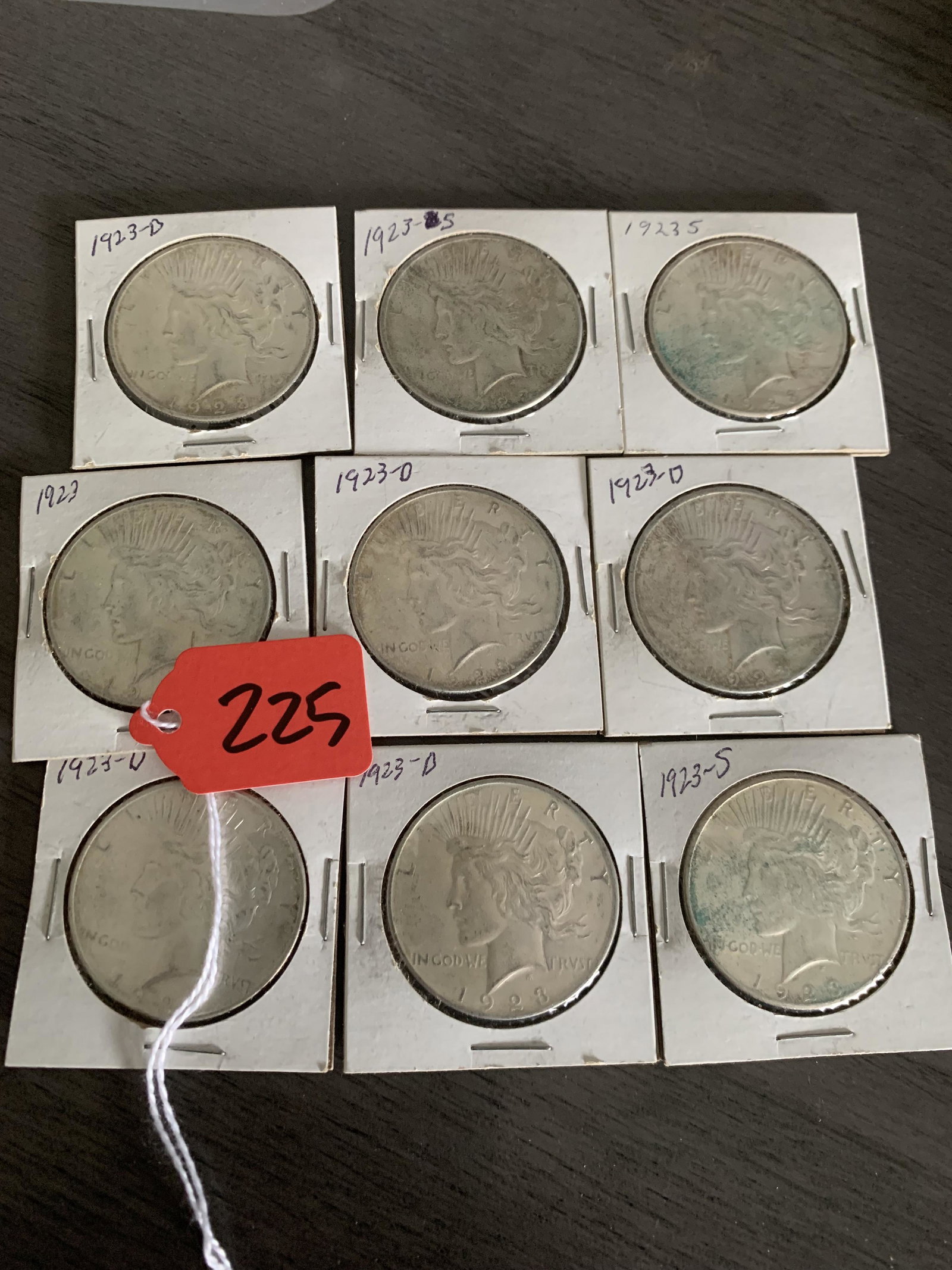 (9) 1923 PEACE DOLLARS (1 of 4)