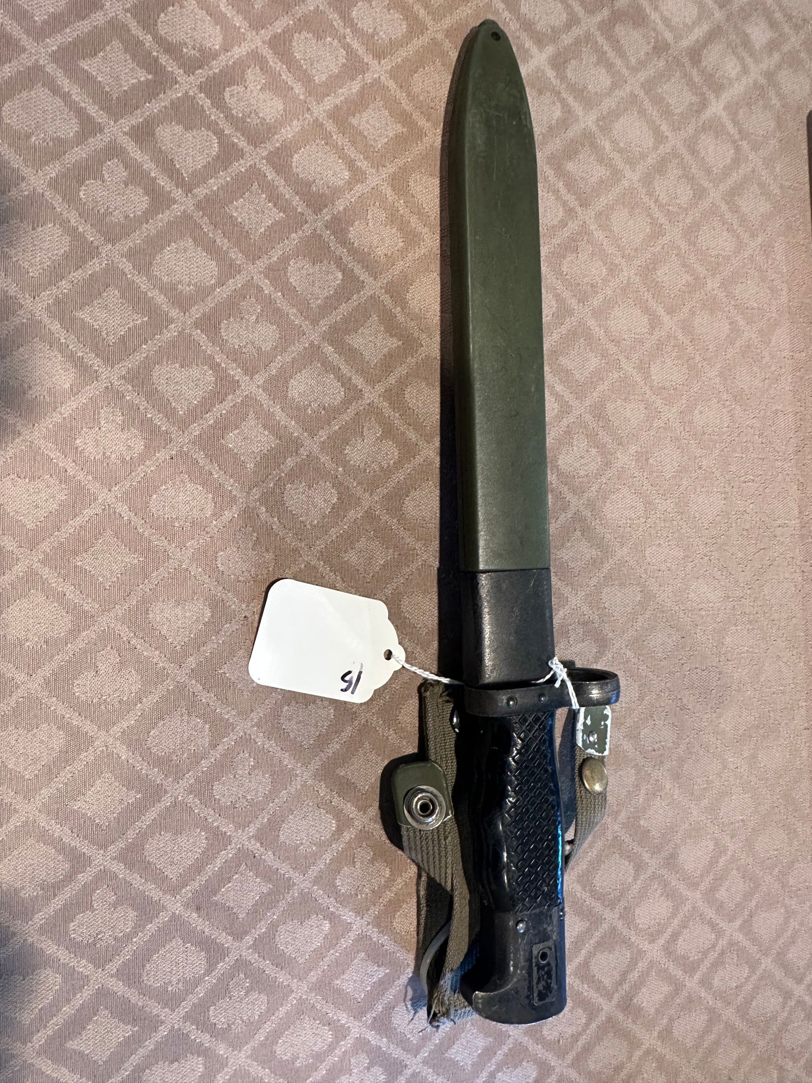 SPANISH TOLEDO BAYONET WITH BOLO BLADE AND SHEATH (1 of 6)