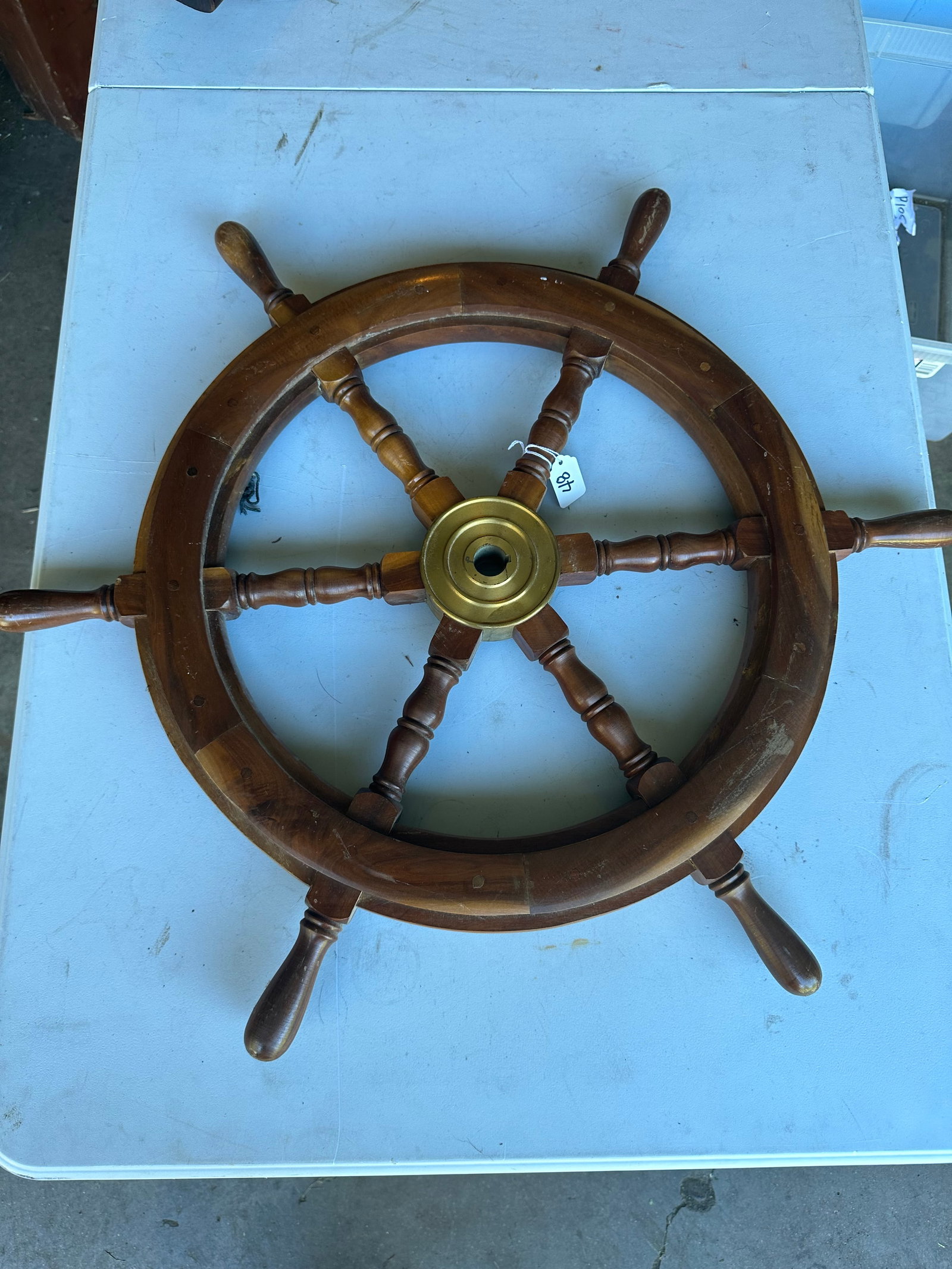 SHIPS WHEEL: AS SHOWN IF YOU HAVE ANY QUESTIONS PLEASE ASK