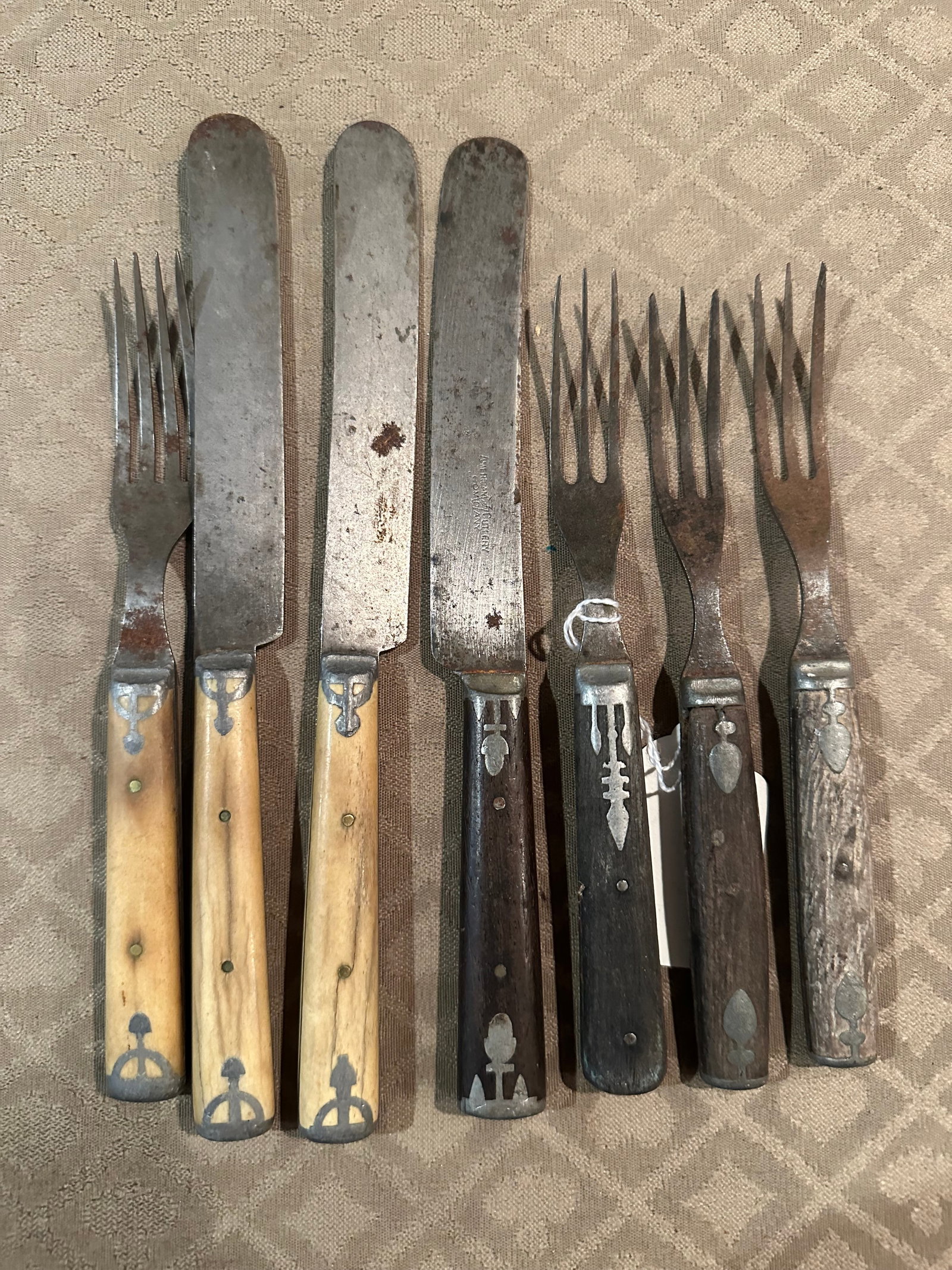 CIVIL WAR ERA FLATWARE: AS SHOWN IF YOU HAVE ANY QUESTIONS PLEASE ASK