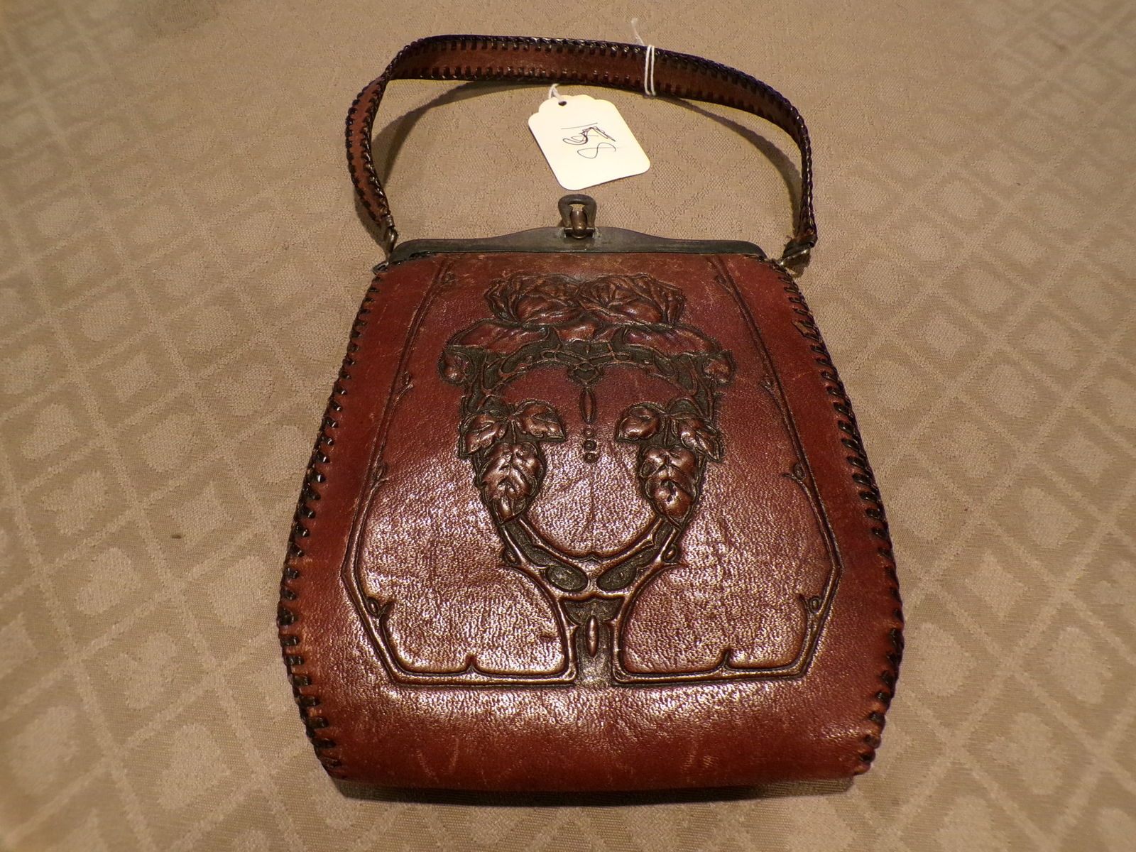 Handmade Leather Pocketbook Purse Auction