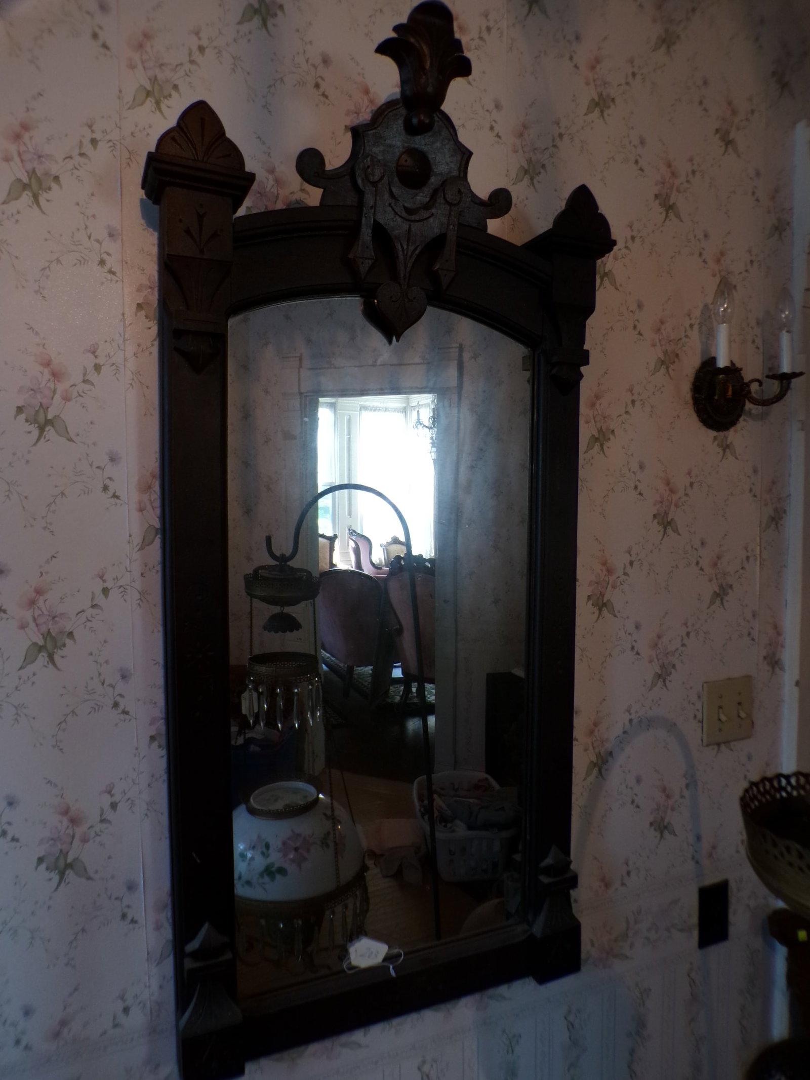 WALNUT MIRROR: AS SHOWN IN PICTURES