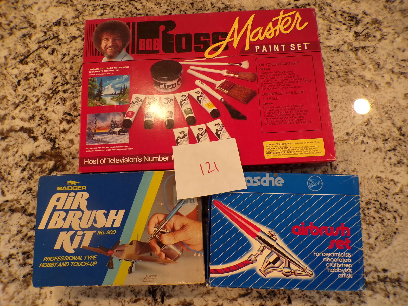 BOB ROSS MASTER SET, PAASCHE & BADGER AIRBRUSH (1 of 5)