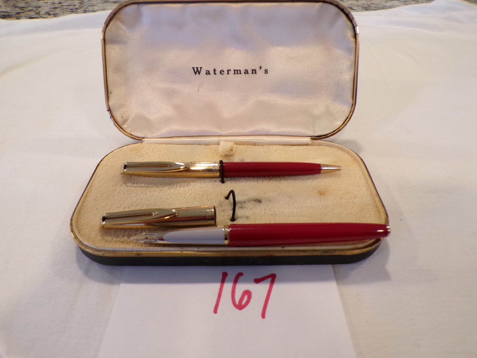 WATERMAN PEN AND PENCIL SET 14K NIB: AS SHOWN IN PICTURES