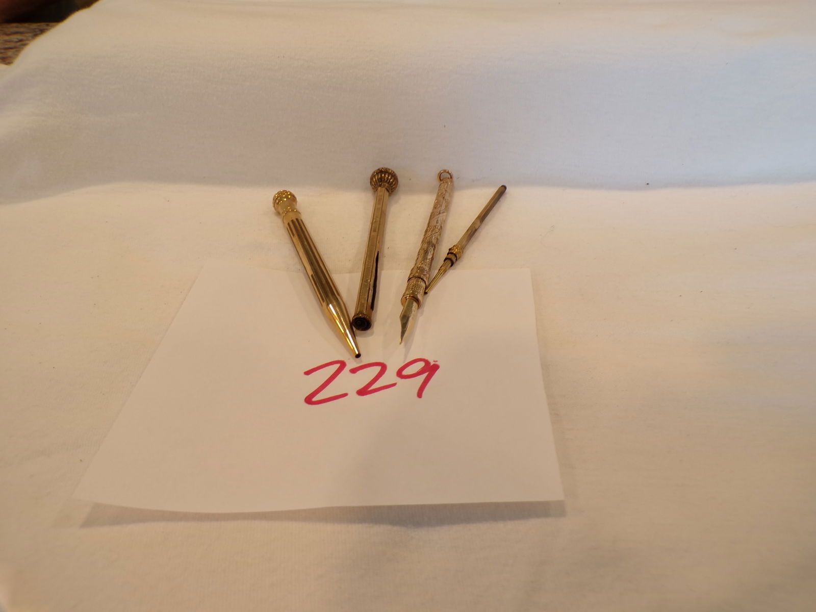 GOLD FILLED MECHANICAL PENCIL & PEN LOT (1 of 3)