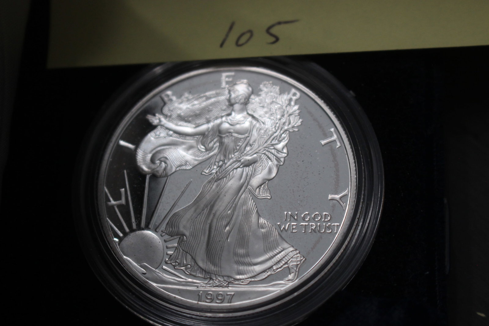 1997 1OZ AMERICAN EAGLE WALKING LIBERTY SILVER COIN: none