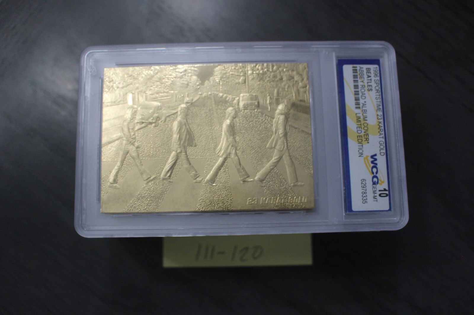 1996 SPORTSTIME 23 KARAT GOLD ABBEY ROAD GRADING CARD 1: none