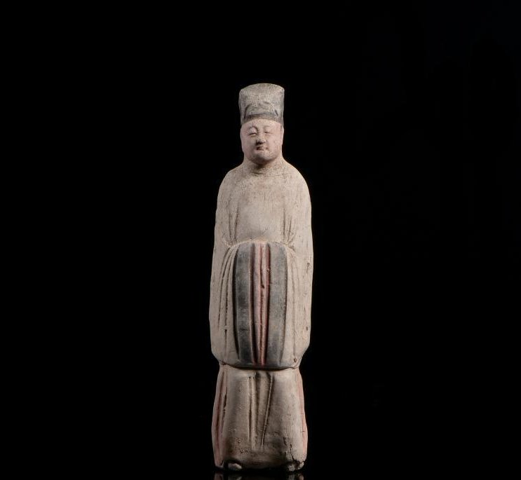 Chinese Ming Dynasty painted clay figurines (1 of 4)