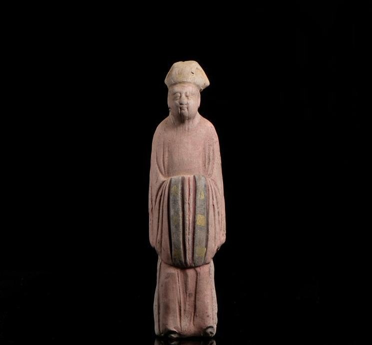 Chinese Ming Dynasty painted clay figurines (1 of 4)