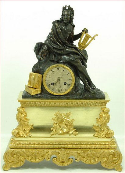 A FRENCH EMPIRE GILT BRONZE FIGURAL (1 of 7)