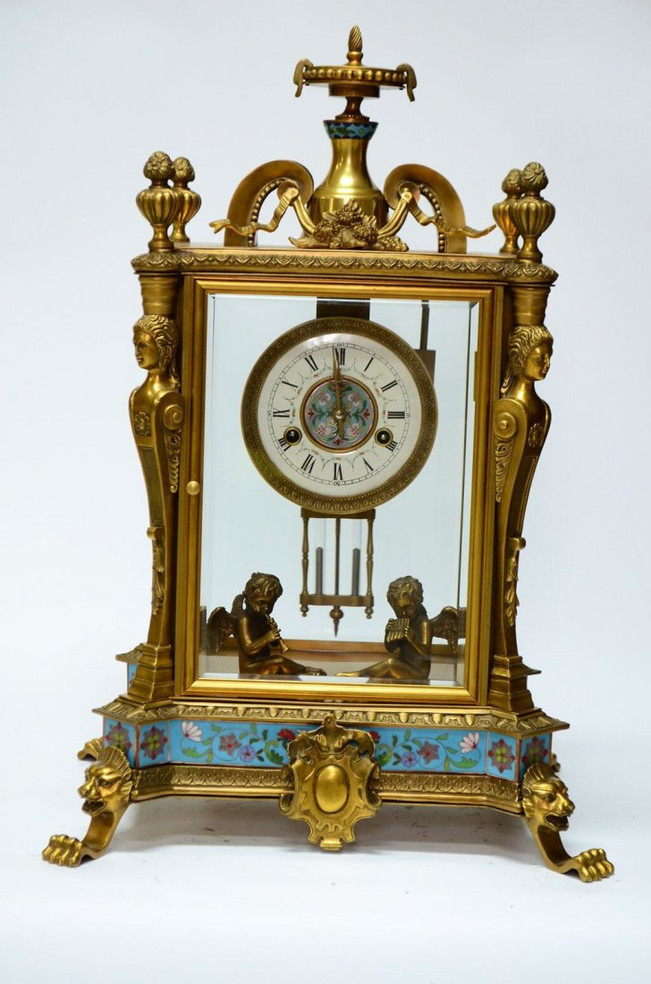 France Around 1830 Gilt Bronze Angel Bracket Clock (1 of 3)