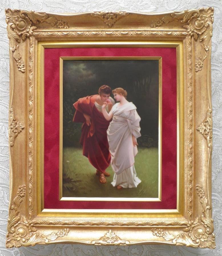 GERMAN HAND PAINTED PORCELAIN PLAQUE 19TH C (1 of 7)