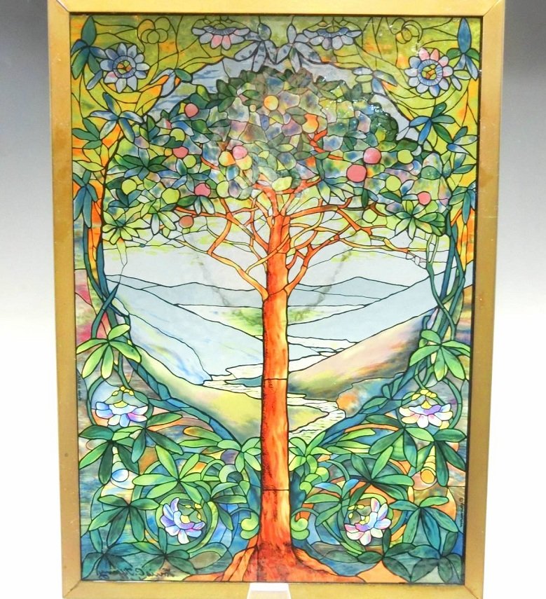 Late 19th century Tiffany Studios (Tree of Life) staine (1 of 6)