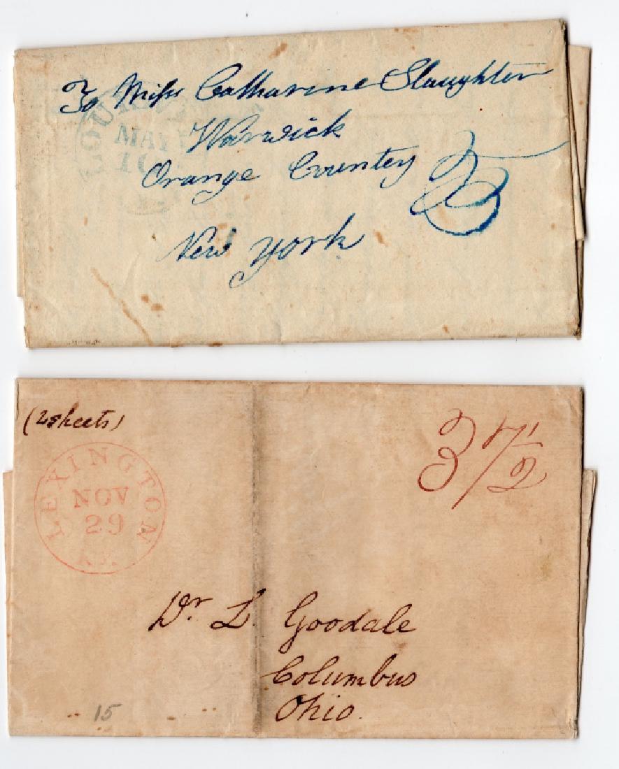2 US stampless folded letters (1 of 2)
