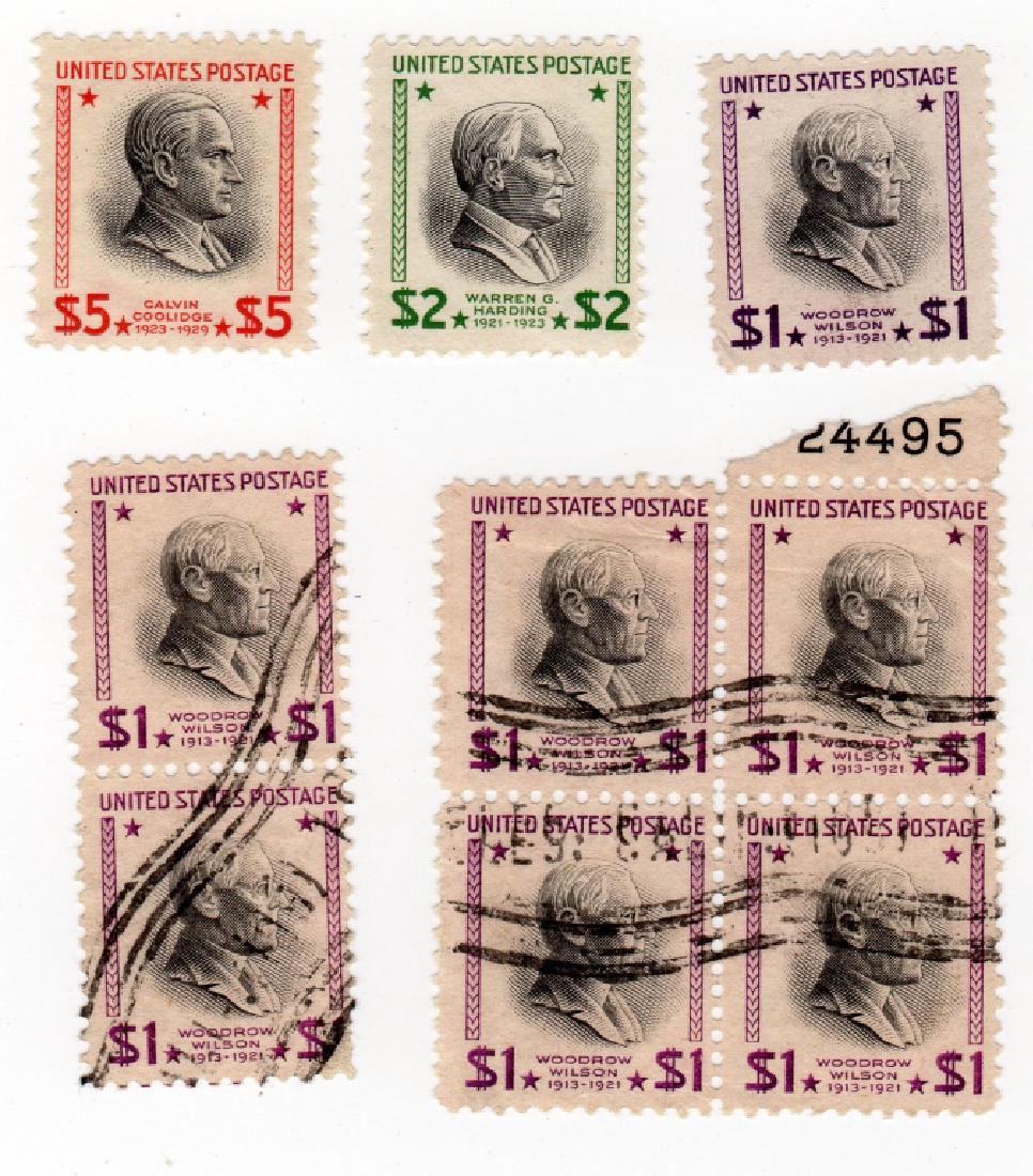 9 US 1938 Woodrow Wilson stamps (1 of 2)