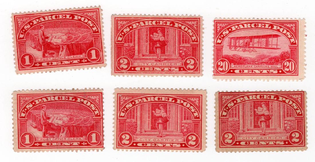 6 US 1913 Parcel post BOB stamps (1 of 2)