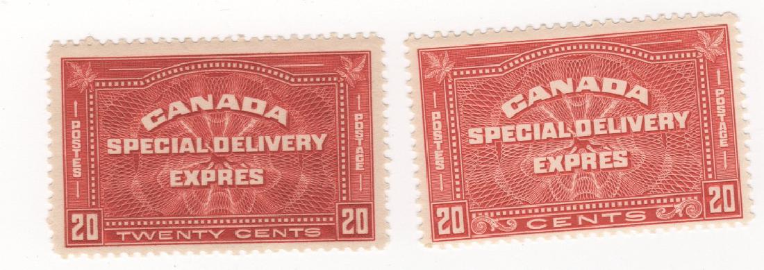 2 Canada 20 cents Special delivery express stamps (1 of 2)