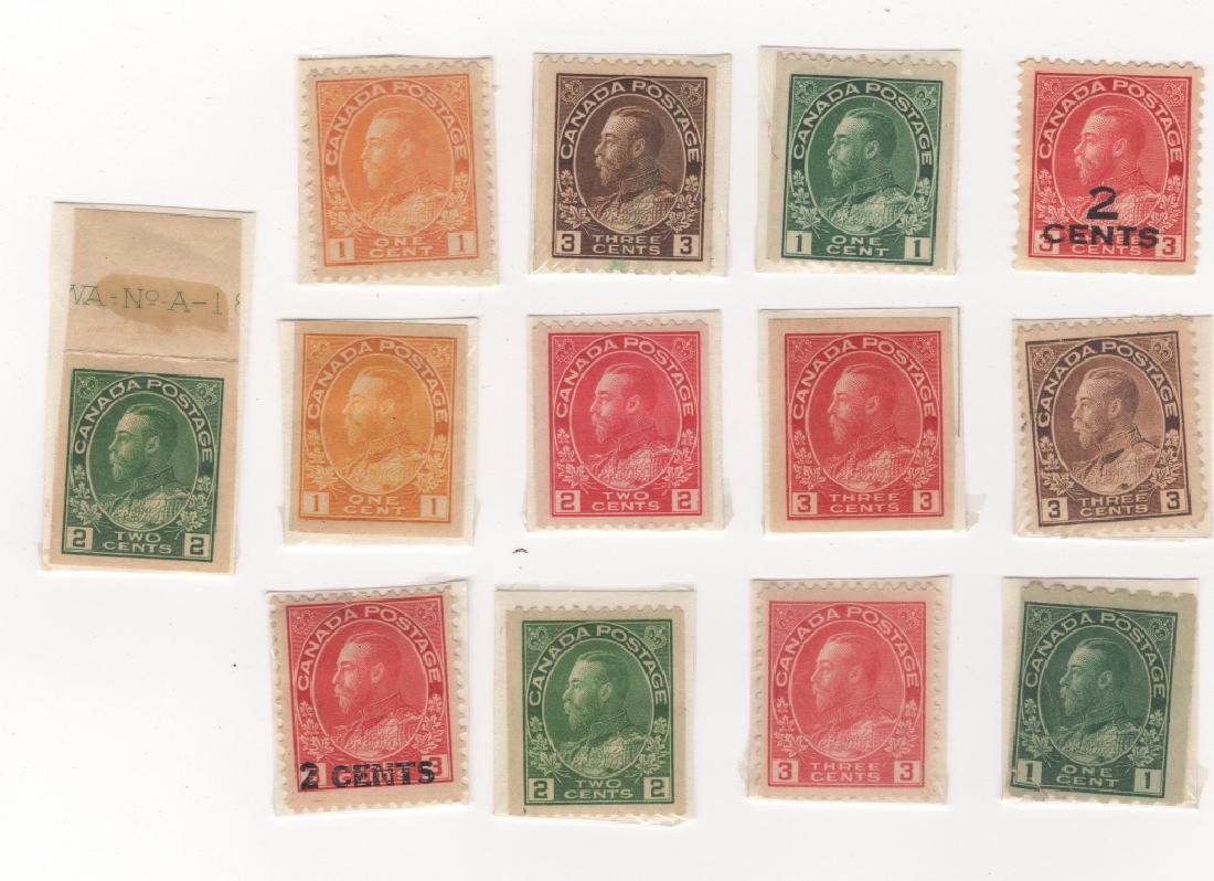 13 1911-1924 Canada King George V (KGV) stamps (1 of 1)