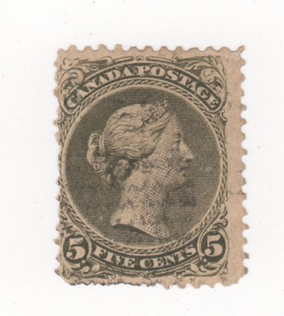 1868 Dominion of Canada 5 cents stamp (1 of 2)