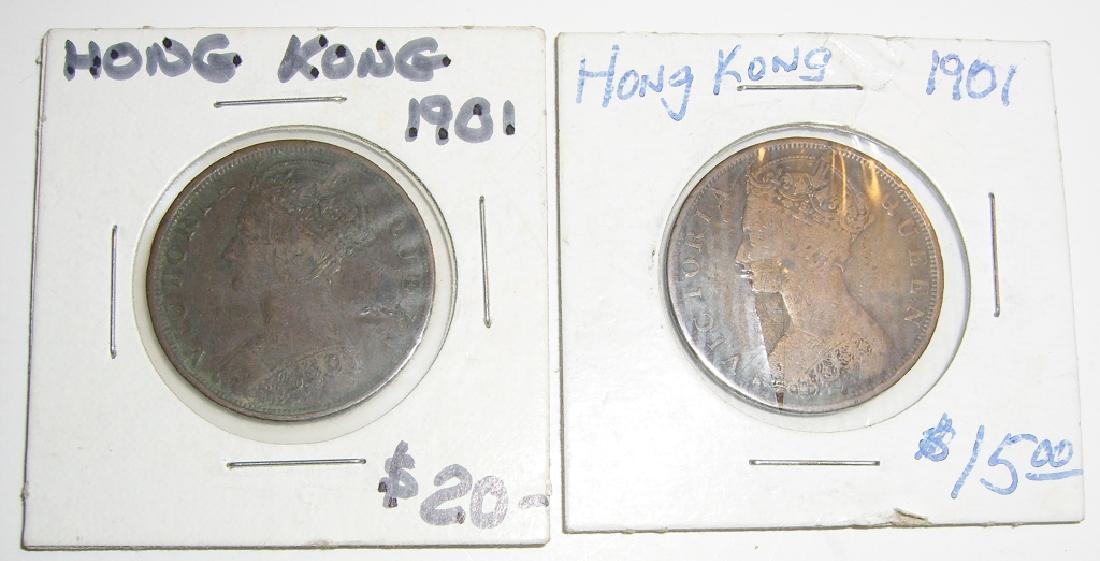 2 1901 Hong Kong coins (1 of 3)