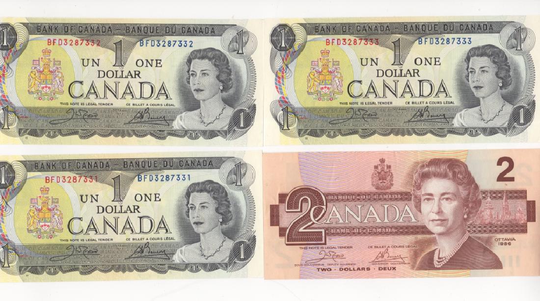 4 piece Canada/Canadian paper money (1 of 5)