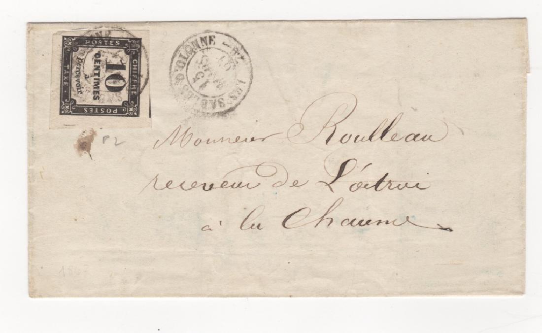 1860's France postage due stamp cover (1 of 2)