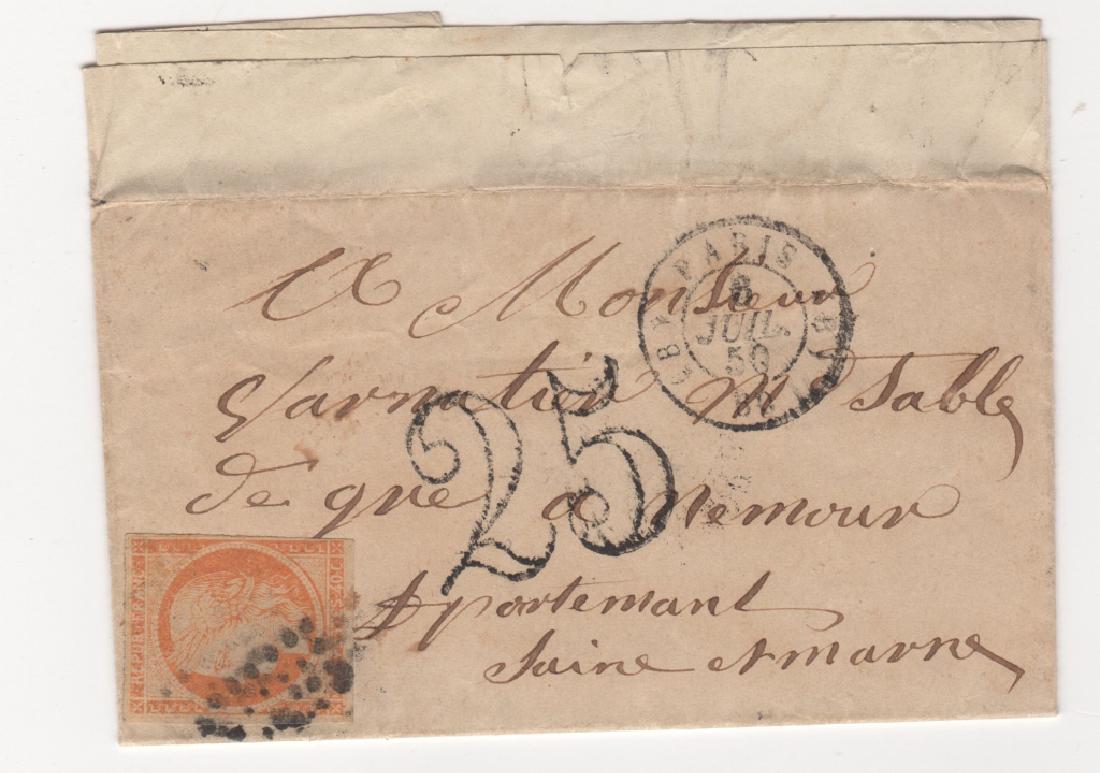 1850 France stamp cover (1 of 2)