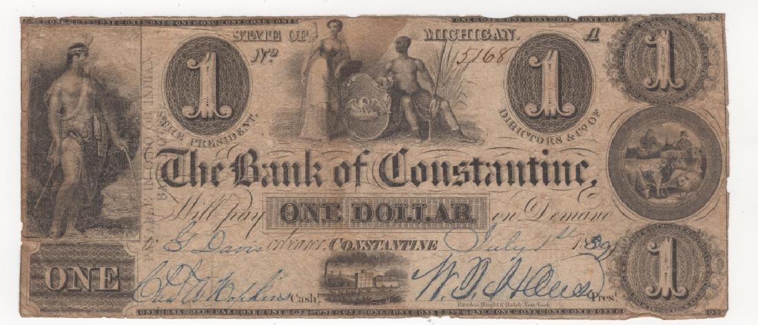 US 1889 1 dollar bank note paper money (1 of 2)