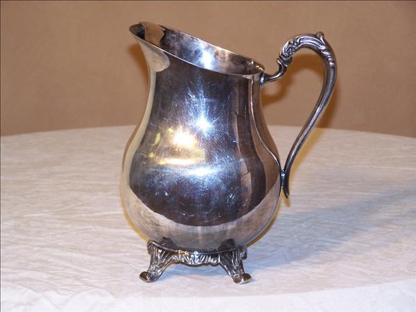 F.B. Rogers Silver Co. 1883 signed water pitcher,: F.B. Rogers Silver Co. 1883 signed water pitcher, silver plated