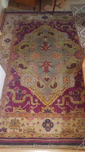 1940's Turkish Tabriz Hand Made Rug Made in Romania: Please note that this lot has a low reserve. The deceased estate family came during the Armenian Genocide in 1915 from Turkey and they were rug makers for 4 generation. All the rugs for sale are made