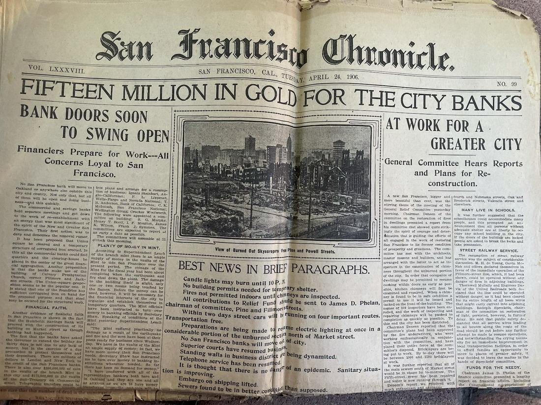 San Francisco Chronicle April 24, 1906 (1 of 1)