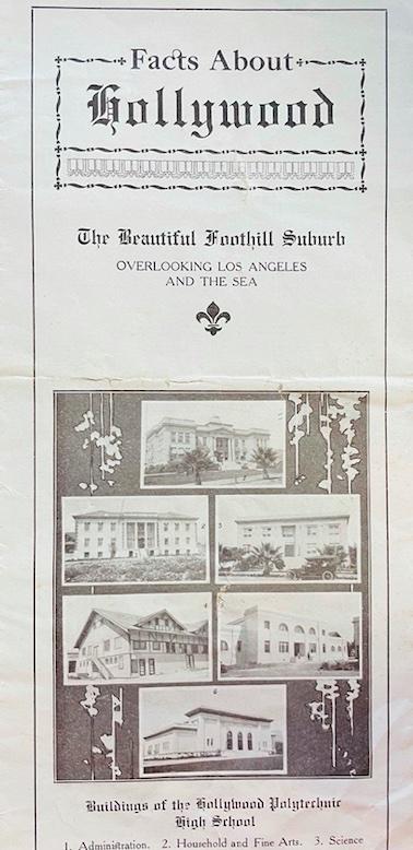 Antique Pamphlet Facts about Hollywood: Published by Hollywood Citizen Press