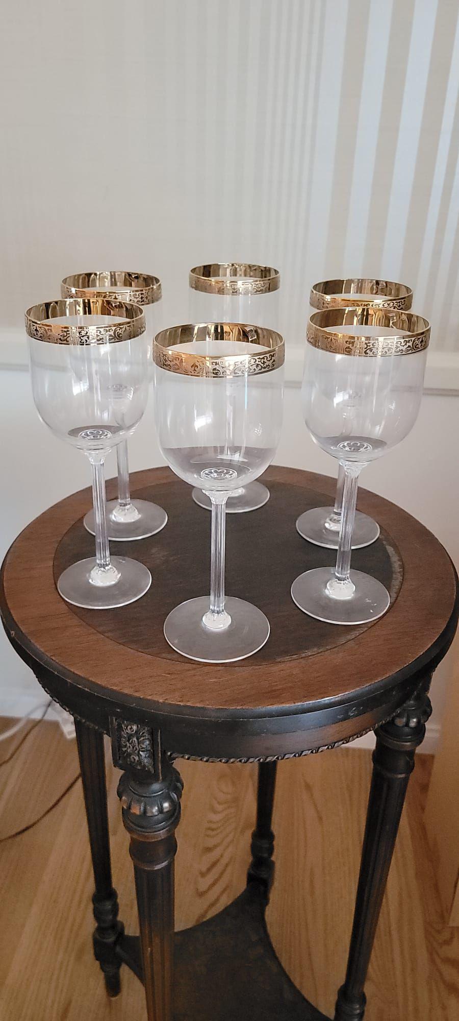 Lenox AUTUMN Wide Gold Band Lenox Crystal Water GOBLETS (1 of 3)