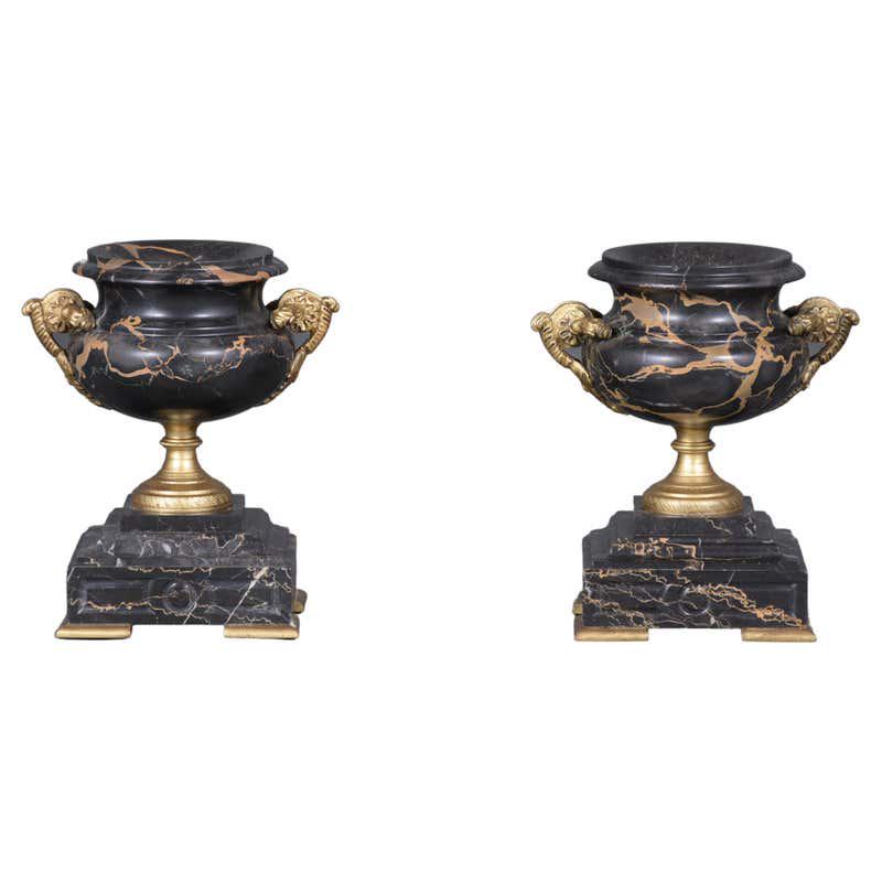Pair of Antique Empire Marble Urns (1 of 6)