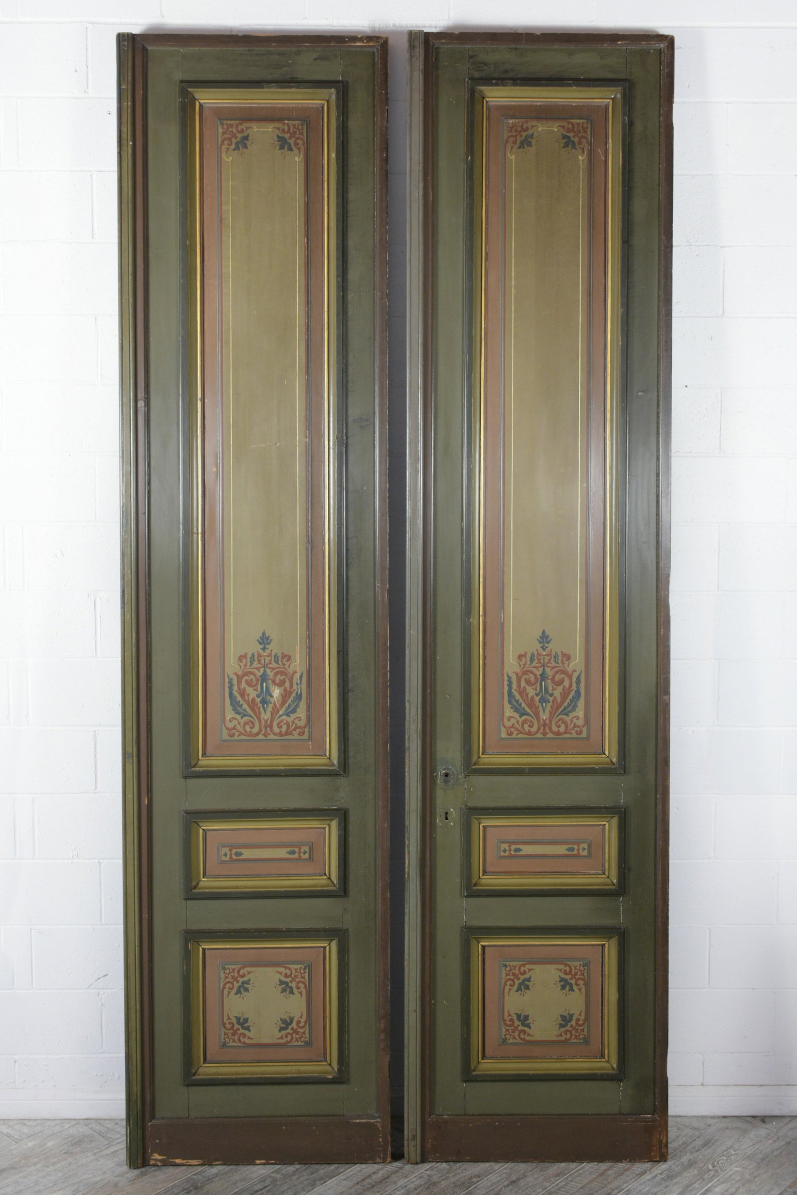 Pair of French Palace Painted Paneling Doors (1 of 13)
